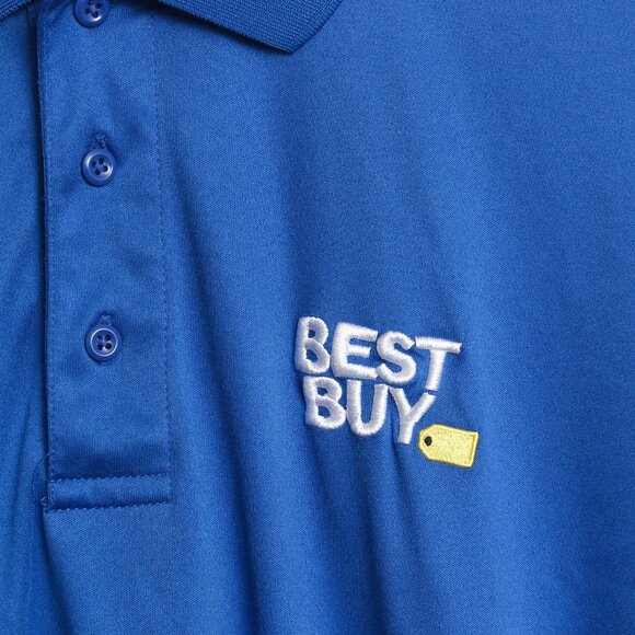 Best Buy Employee Polo Mens Large Blue Uniform - Picture 3 of 4